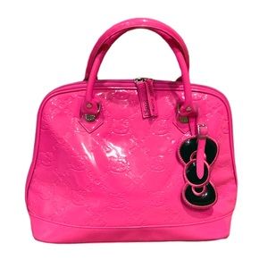 Hello Kitty patent Embossed hot pink large purse